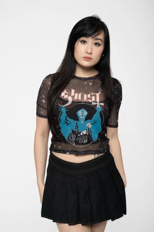 Ghost Opus Eponymous Mesh Crop Top made by Paradiso Clothing