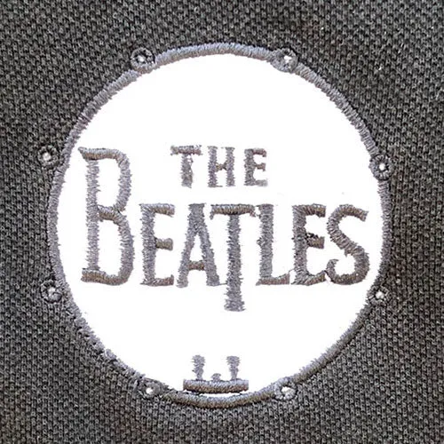 The Beatles Unisex Polo Shirt: Drum Logo (Black) sold by Paradiso Clothing product image thumbnail 2