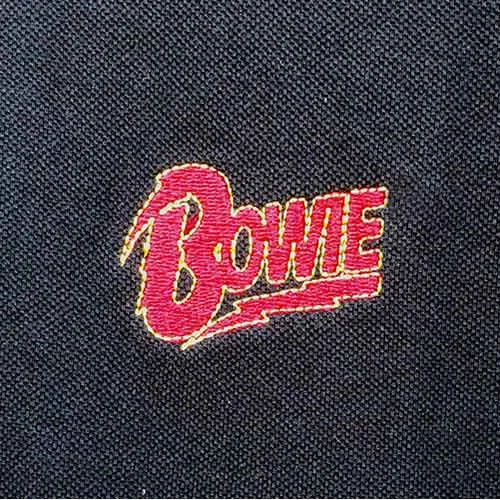 David Bowie Unisex Polo Shirt: Flash Logo (Black) sold by Paradiso Clothing product image thumbnail 2