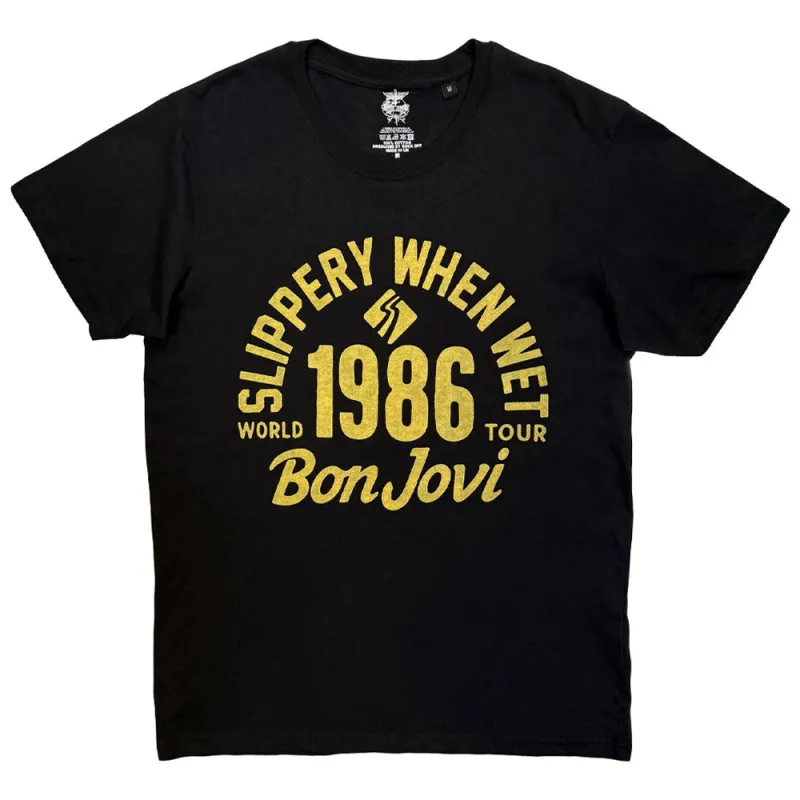 Bon Jovi 1986 World Tour T Shirt made by Paradiso Clothing