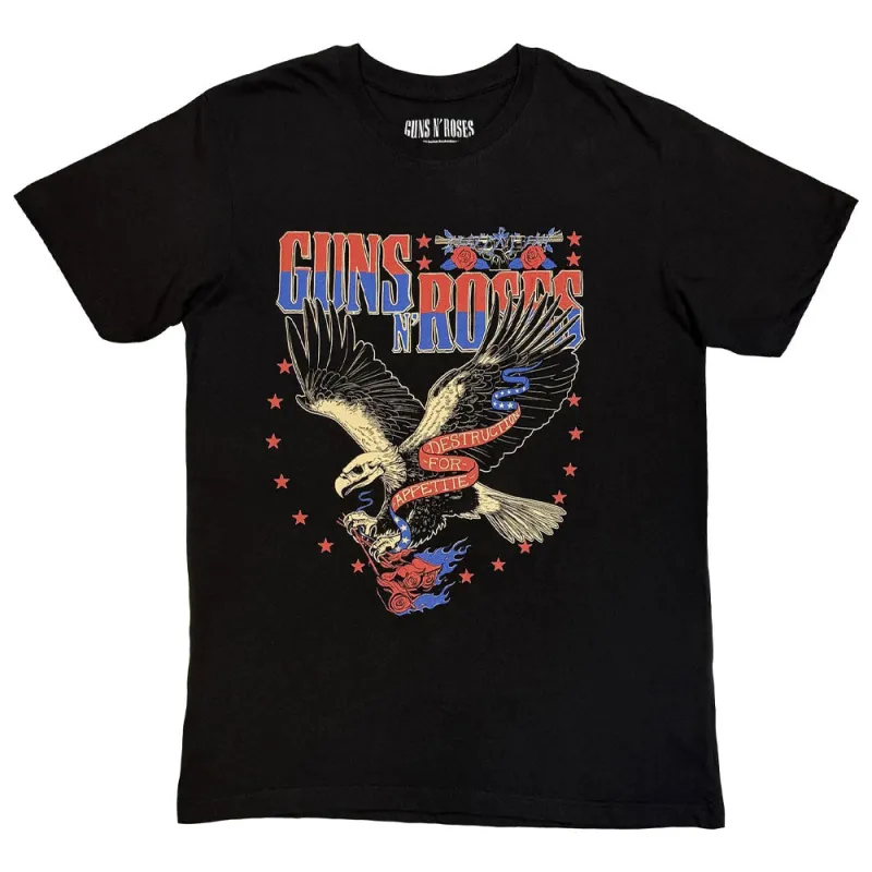 Guns N' Roses Eagle Skull T Shirt made by Paradiso Clothing