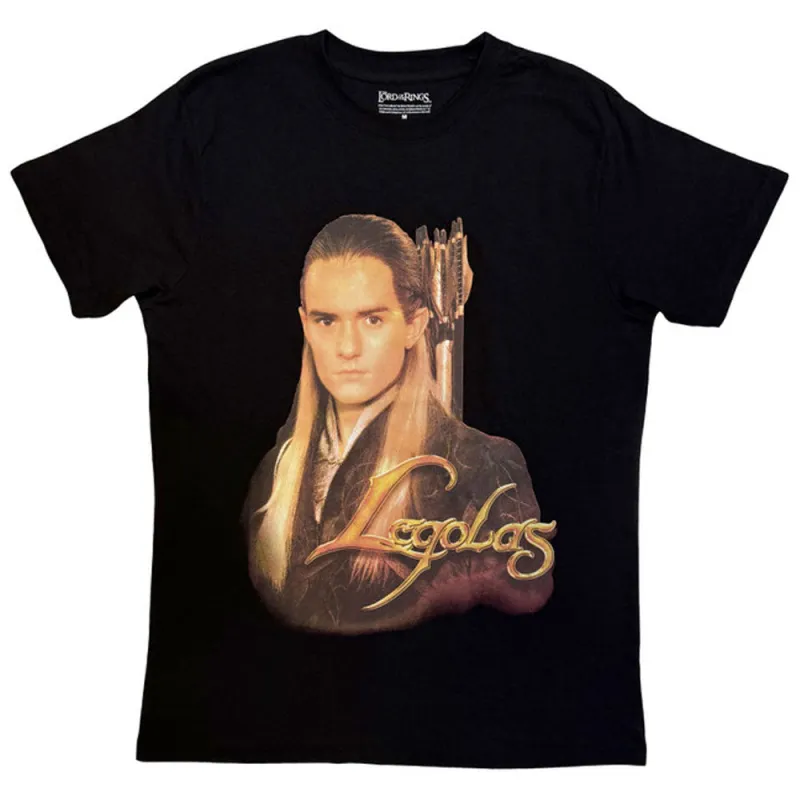 Lord of the Rings Legolas Gold Text T Shirt made by Paradiso Clothing