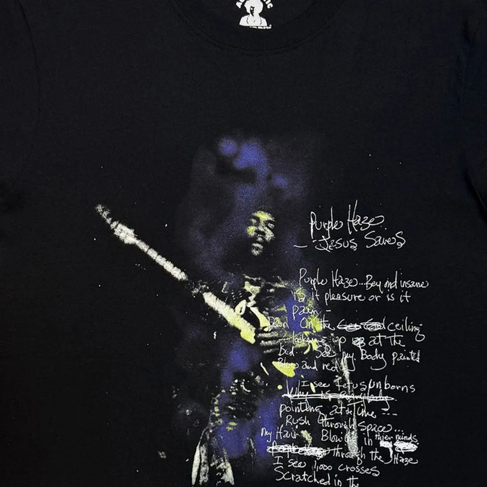 Jimi Hendrix Purple Haze Lyrics T Shirt sold by Paradiso Clothing product image thumbnail 2