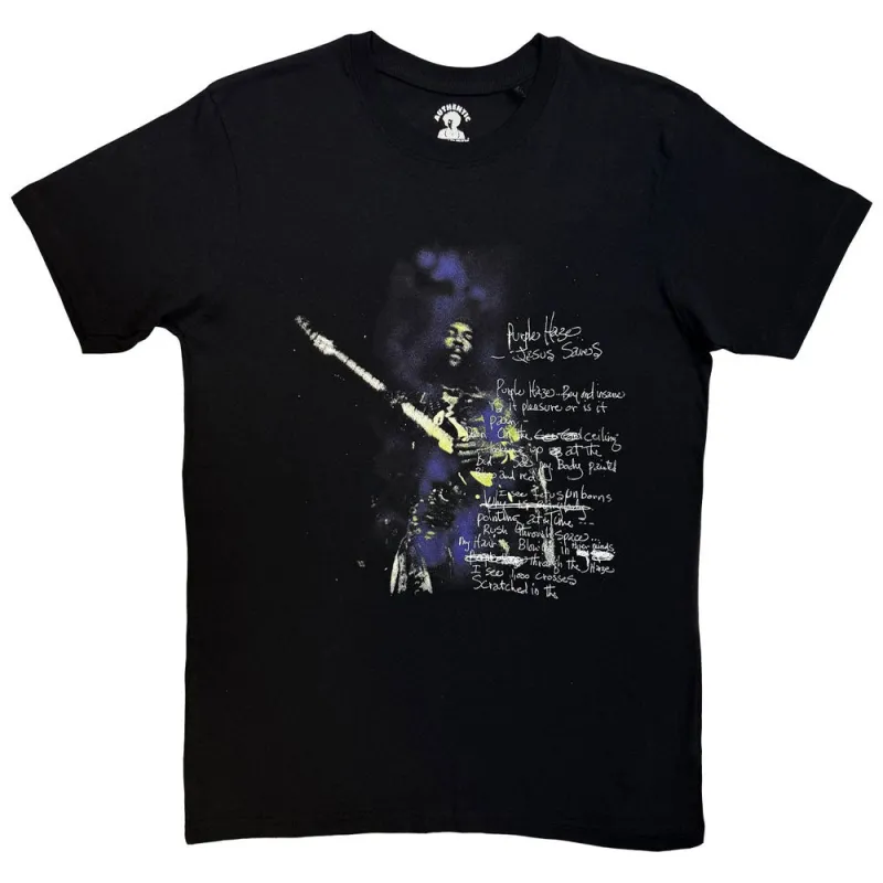 Jimi Hendrix Purple Haze Lyrics T Shirt made by Paradiso Clothing