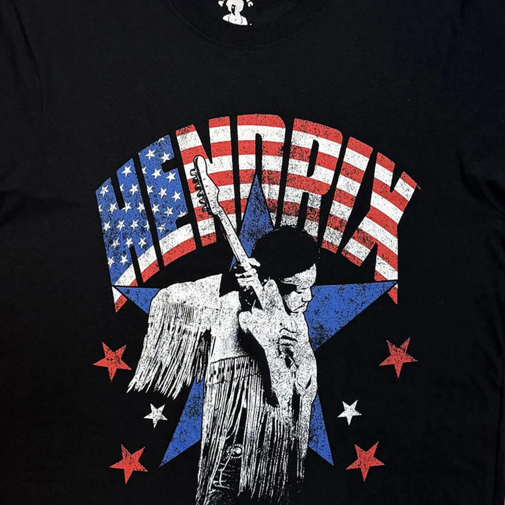 Jimi Hendrix Stars And Stripes Logo T Shirt sold by Paradiso Clothing product image thumbnail 2