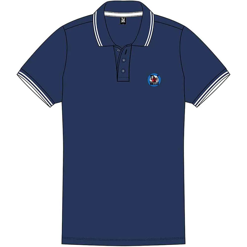 The Who Unisex Polo Shirt: Target Logo (Navy Blue) sold by Paradiso Clothing