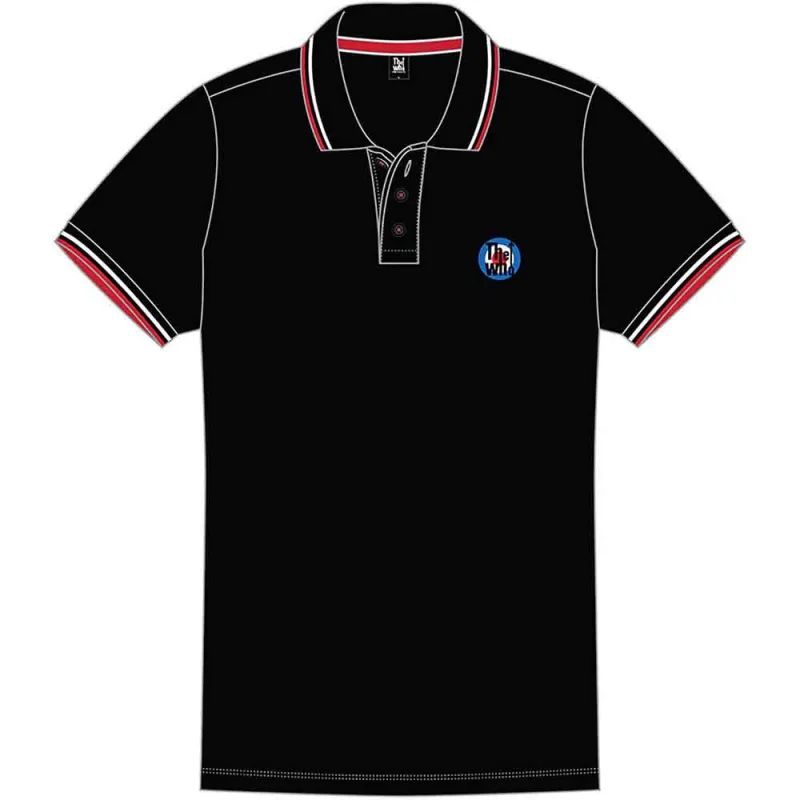 The Who Unisex Polo Shirt: Target (Black) made by Paradiso Clothing