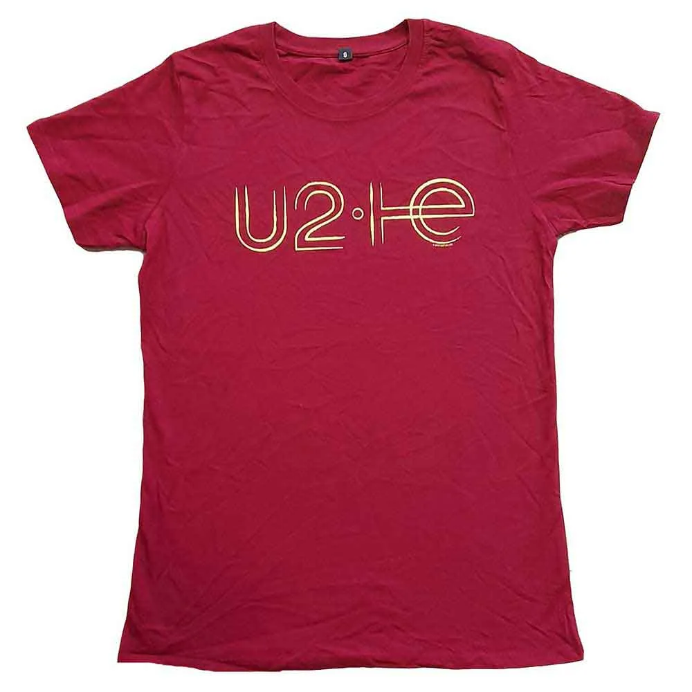 U2 Unisex T-Shirt: I+E 2015 Tour Dates (Maroon Red) (Back Print & Ex-Tour) sold by Paradiso Clothing product image thumbnail 2