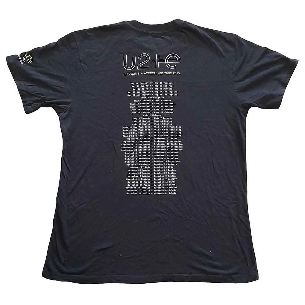 U2 Unisex T-Shirt: I+E Tour 2015 There Is A Light (Black) (Back Print & Ex-Tour) sold by Paradiso Clothing