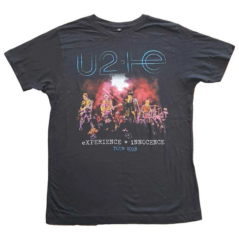 U2 Unisex T-Shirt: Live Photo 2018 (Black) (Ex-Tour) made by Paradiso Clothing