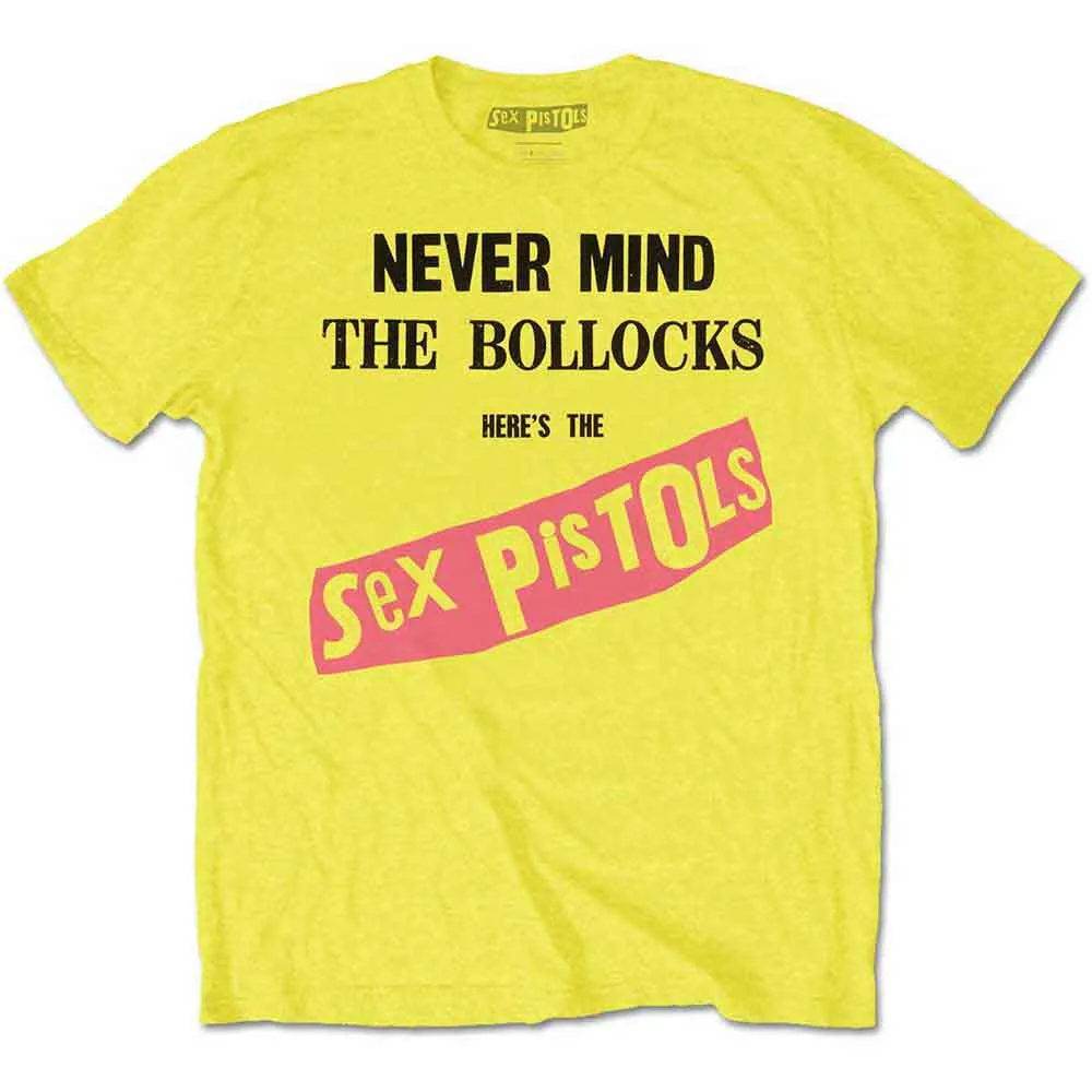 The Sex Pistols Unisex T-Shirt: Never Mind The Bollocks Original Album (Yellow) sold by Paradiso Clothing