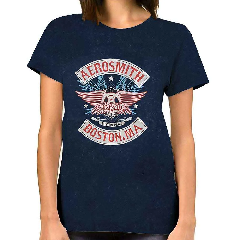 Aerosmith Boston Pride Snow Wash T Shirt sold by Paradiso Clothing product image thumbnail 2