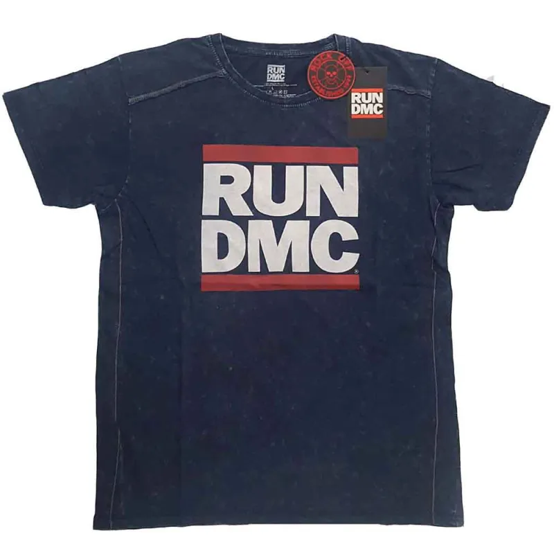 RUN DMC Band Logo Snow Wash T Shirt made by Paradiso Clothing