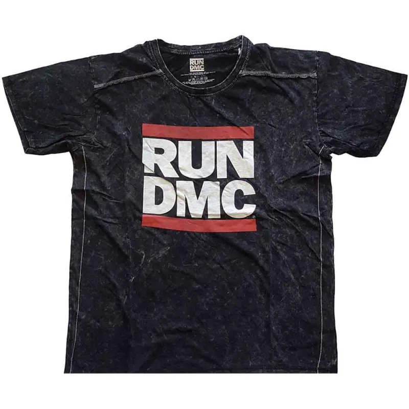 RUN DMC Band Logo Snow Wash T Shirt made by Paradiso Clothing
