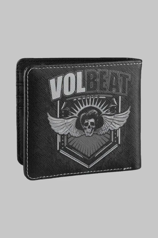 Volbeat Skull Wings Bifold Wallet made by Paradiso Clothing