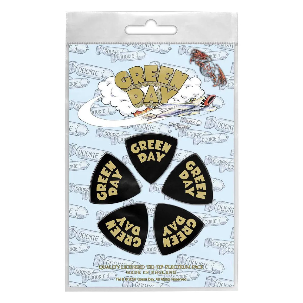 Green Day Dookie Logo Tri-Tip Guitar Picks sold by Paradiso Clothing
