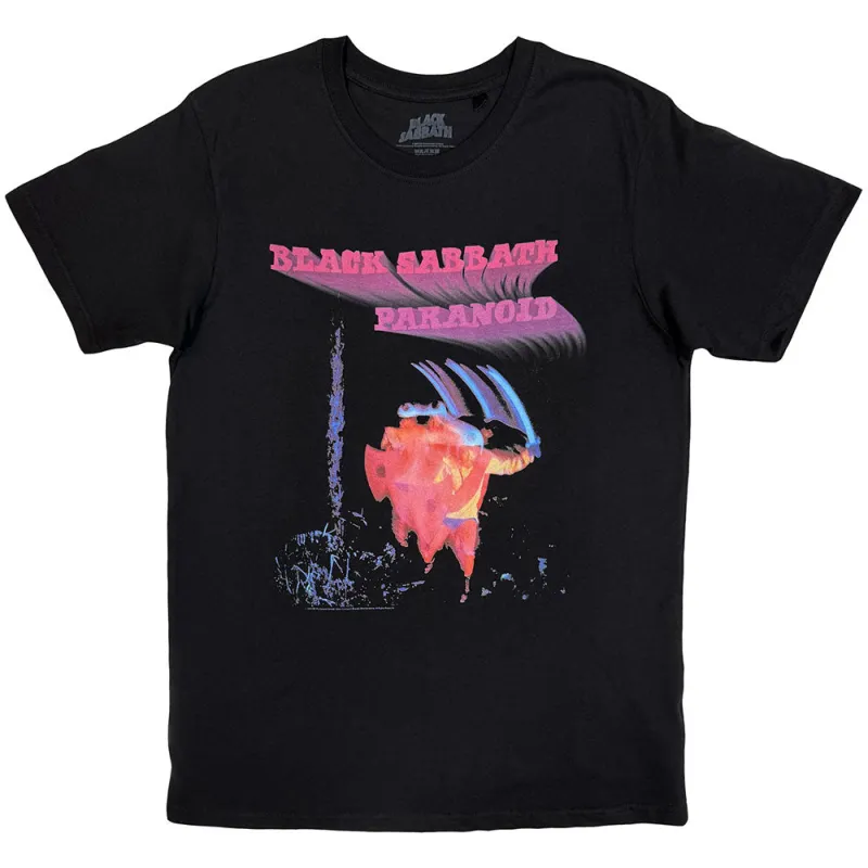 Black Sabbath Paranoid Motion Trails T Shirt made by Paradiso Clothing