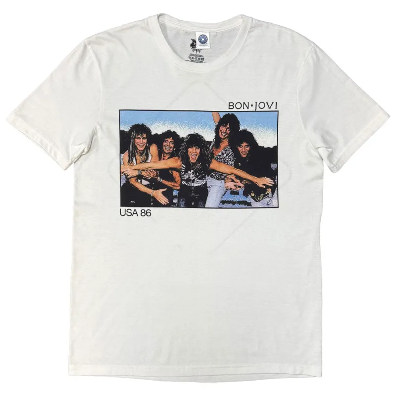 Bon Jovi Slippery When Wet Tour USA 86 T Shirt made by Paradiso Clothing