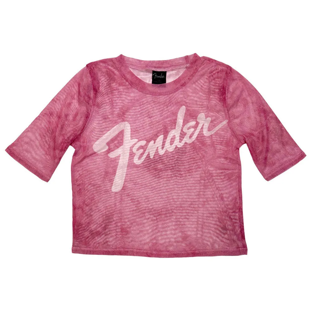 Fender Classic Logo Mesh Crop Top sold by Paradiso Clothing