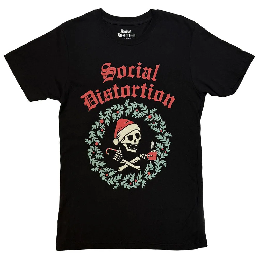 Social Distortion Wreath Band Logo T Shirt sold by Paradiso Clothing