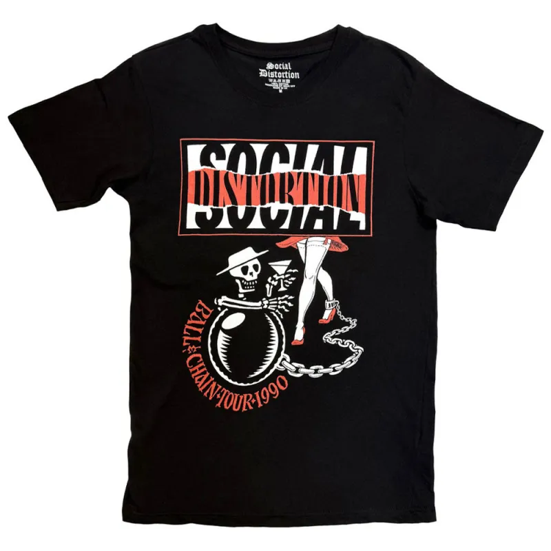 Social Distortion Ball And Chain T Shirt made by Paradiso Clothing