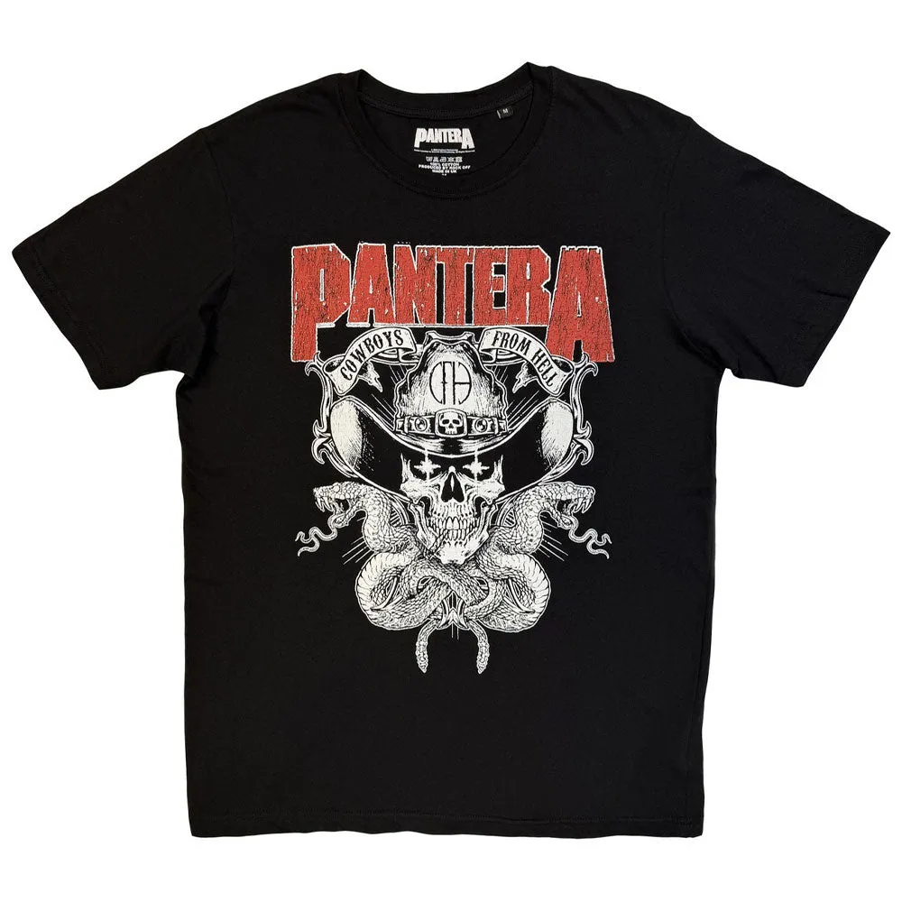 Pantera Snake Skull Band Logo T Shirt sold by Paradiso Clothing