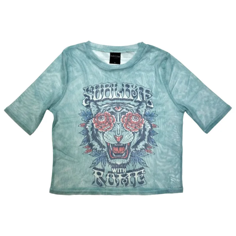 Sublime With Rome Mesh Crop Top made by Sublime