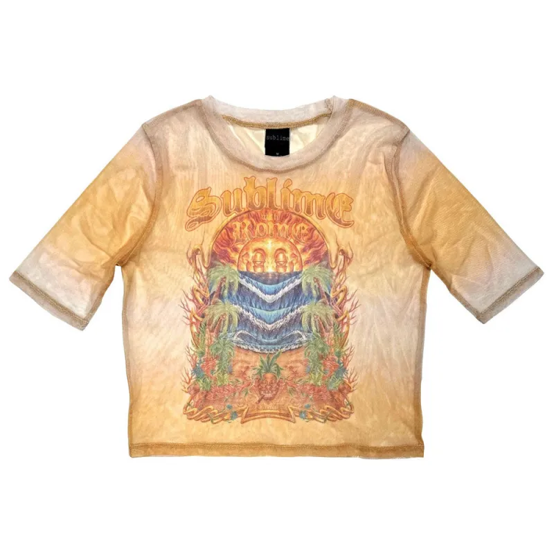 Sublime Summer Season Mesh Crop Top made by Sublime