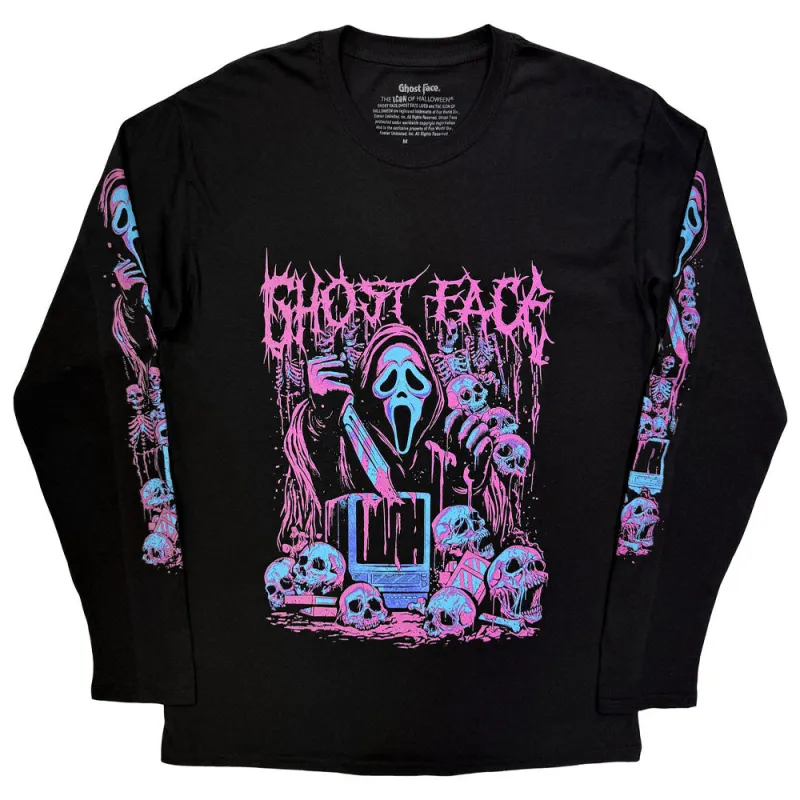 Ghostface Metal Long Sleeve T Shirt made by Paradiso Clothing