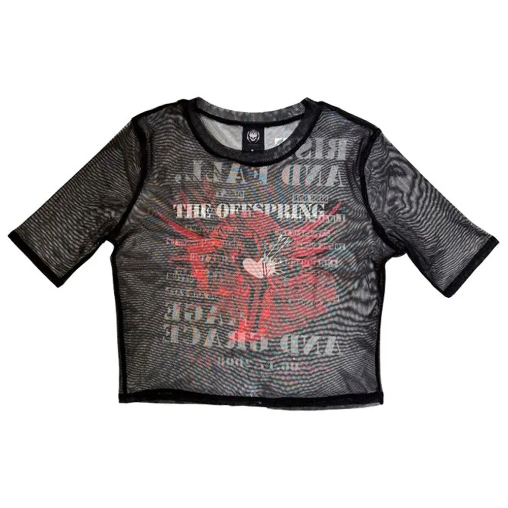 The Offspring Rise And Fall Mesh Crop Top sold by Paradiso Clothing
