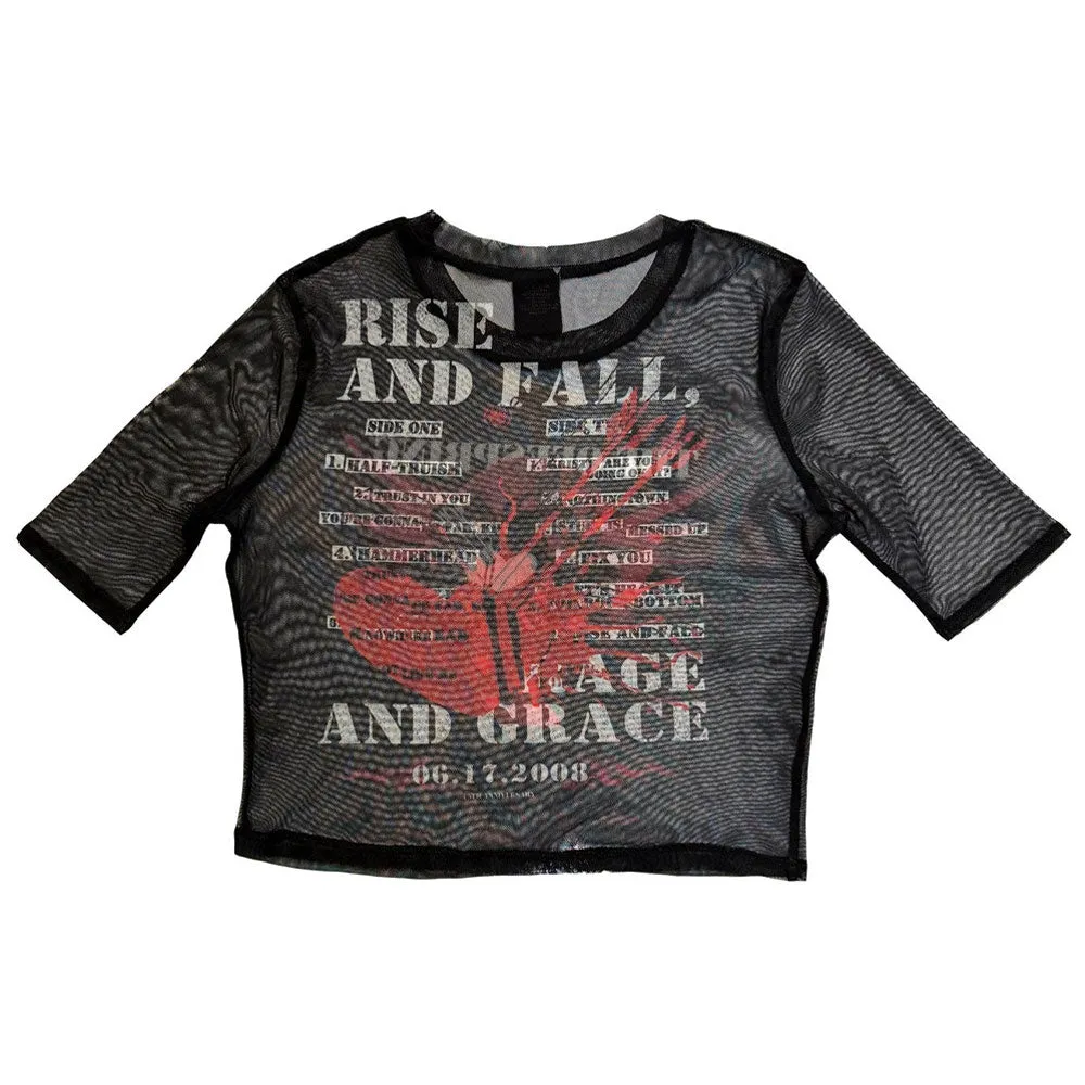 The Offspring Rise And Fall Mesh Crop Top sold by Paradiso Clothing product image thumbnail 2
