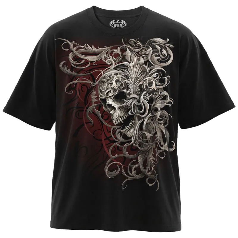 Spiral - SKULL SHOULDER WRAP - Box T-Shirt Black made by Paradiso Clothing