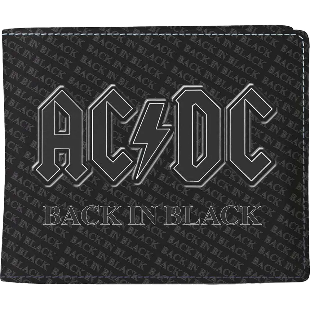 AC/DC Back In Black Bifold Wallet sold by Paradiso Clothing