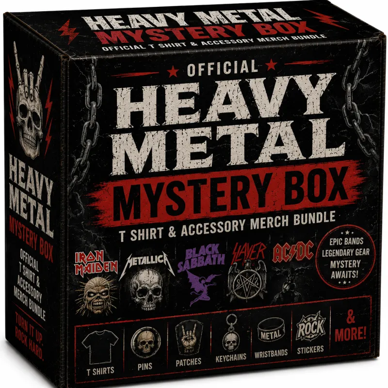 Heavy Metal T Shirt And Accessory Officially Licenced Merch Bundle made by Paradiso Clothing
