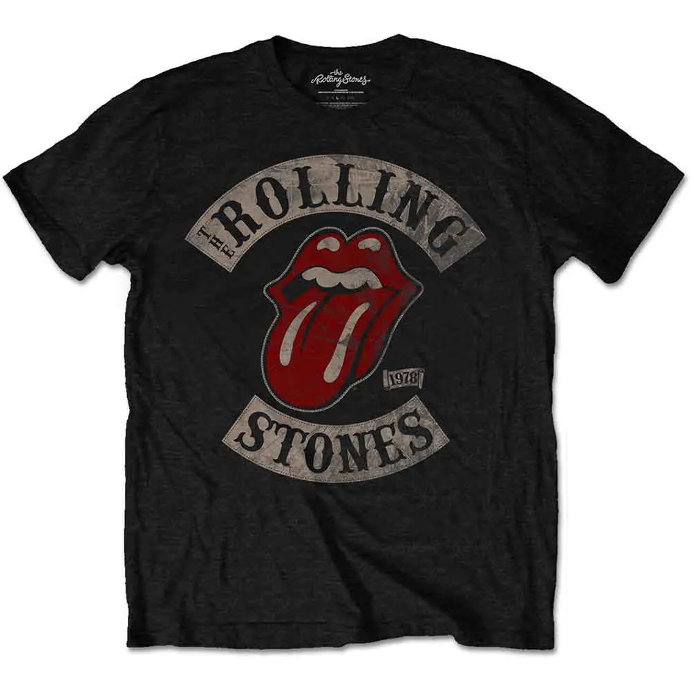 The Rolling Stones Unisex T-Shirt: Tour 1978 (Black) sold by Paradiso Clothing
