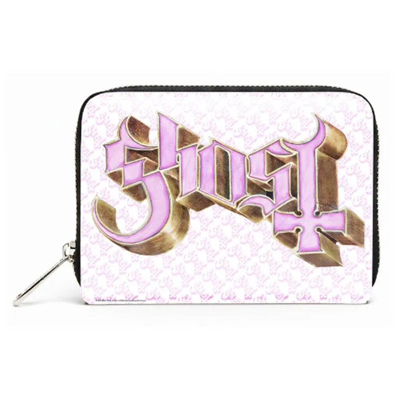 Ghost Pink Band Logo Zip Top Purse made by Paradiso Clothing