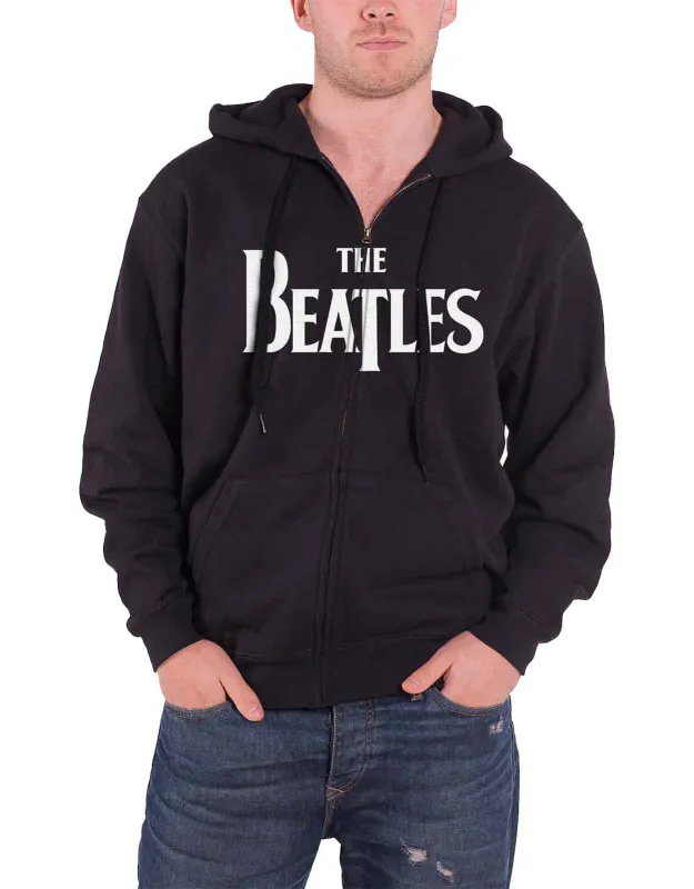 The Beatles Drop T Logo Zipped Hoodie made by The Beatles
