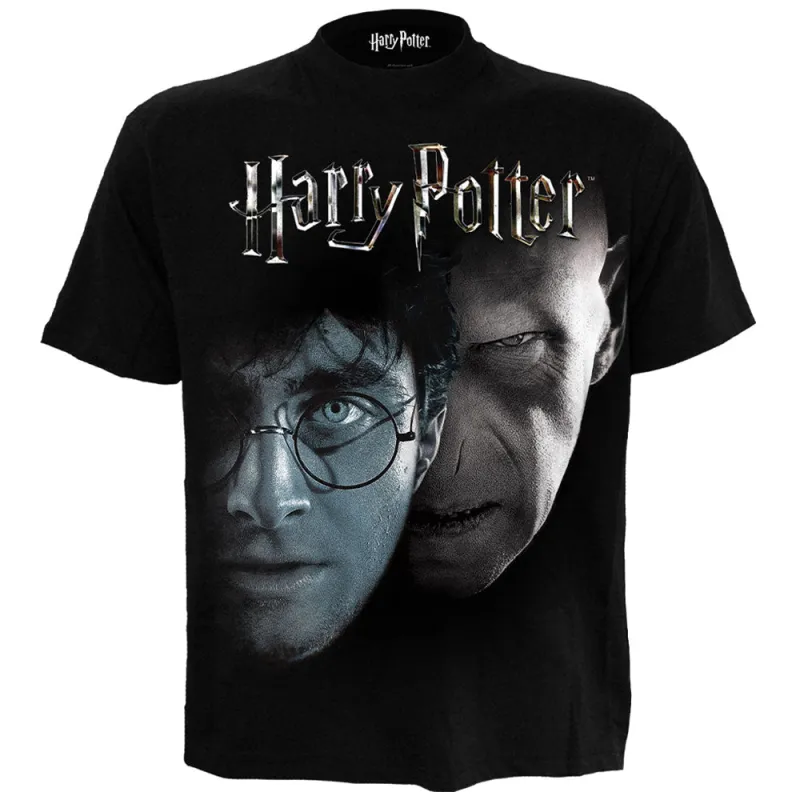 HARRY POTTER - SHADOW FACES - Front Print T-Shirt Black made by Paradiso Clothing