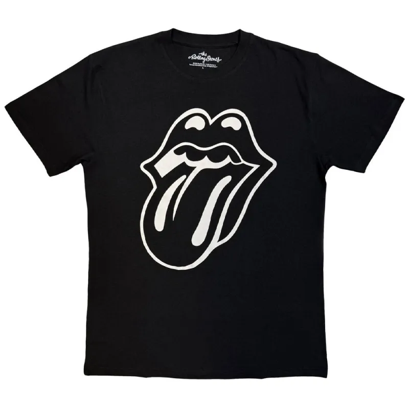 The Rolling Stones Classic Tongue Mono T Shirt made by the Rolling Stones
