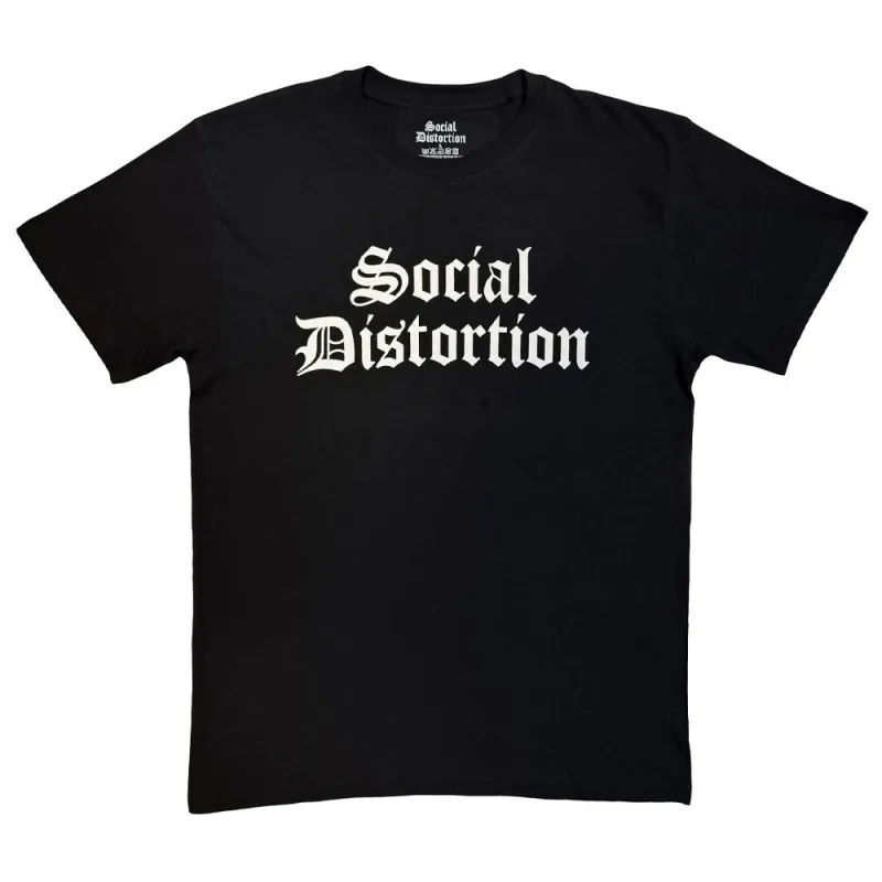 Social Distortion Band Logo Mono T Shirt made by Paradiso Clothing
