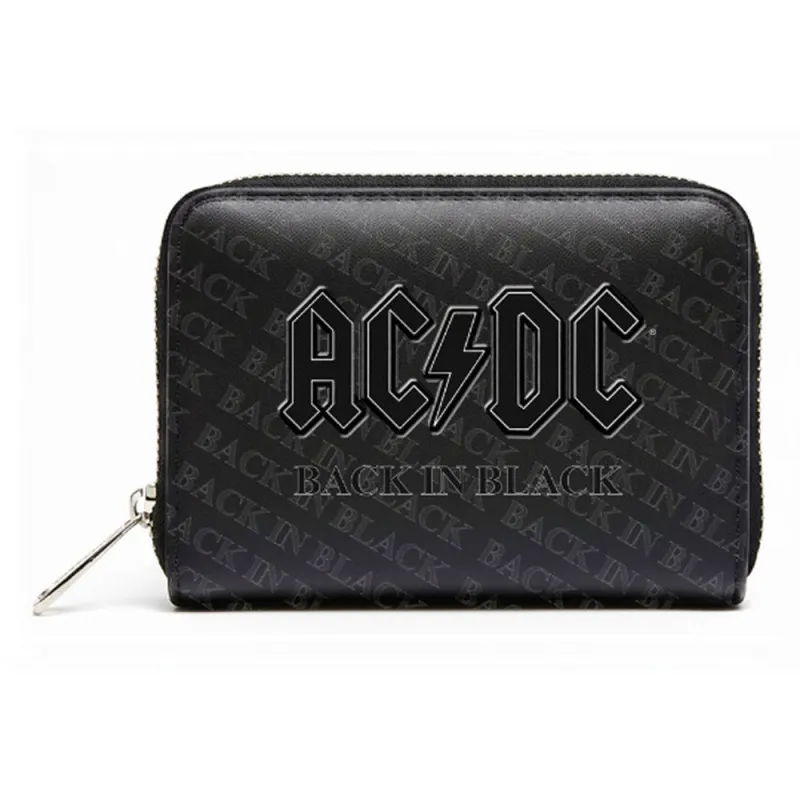 AC/DC Back In Black Zip Top Purse made by AC/DC