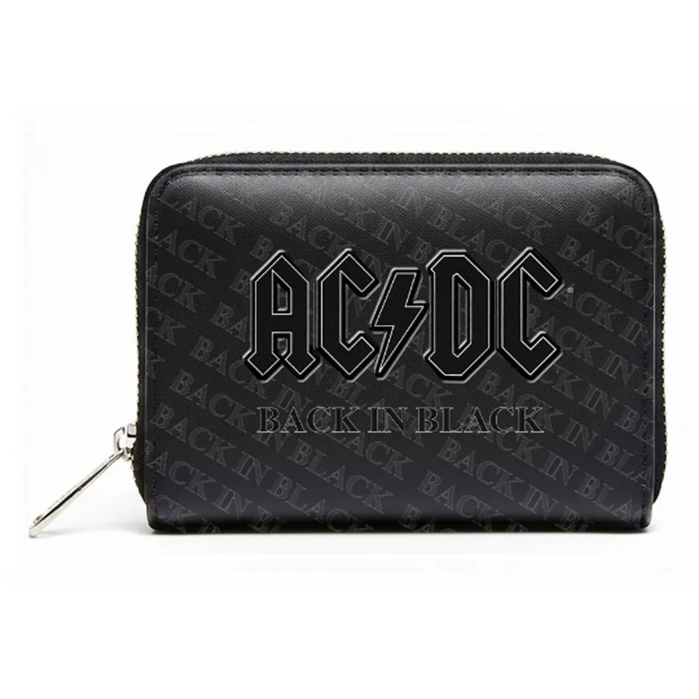 AC/DC Back In Black Zip Top Purse sold by Paradiso Clothing