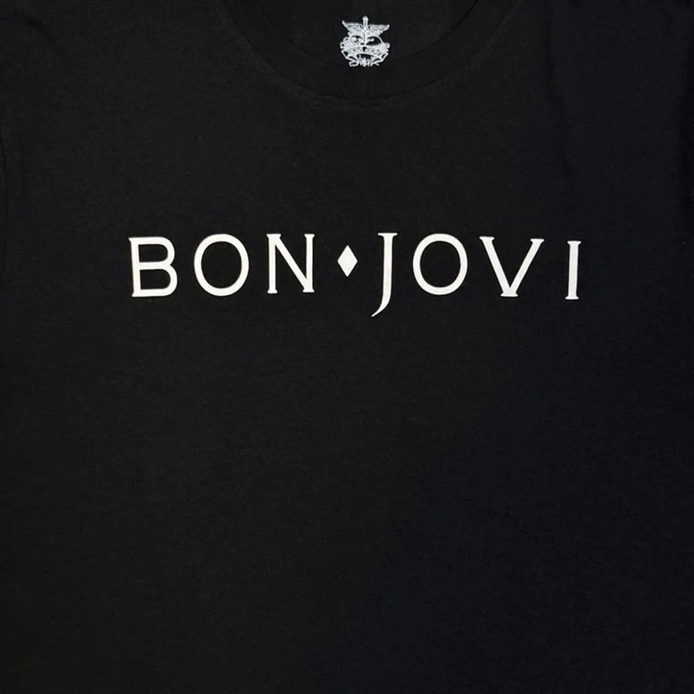 Bon Jovi Band Logo Mono T Shirt sold by Paradiso Clothing product image thumbnail 2