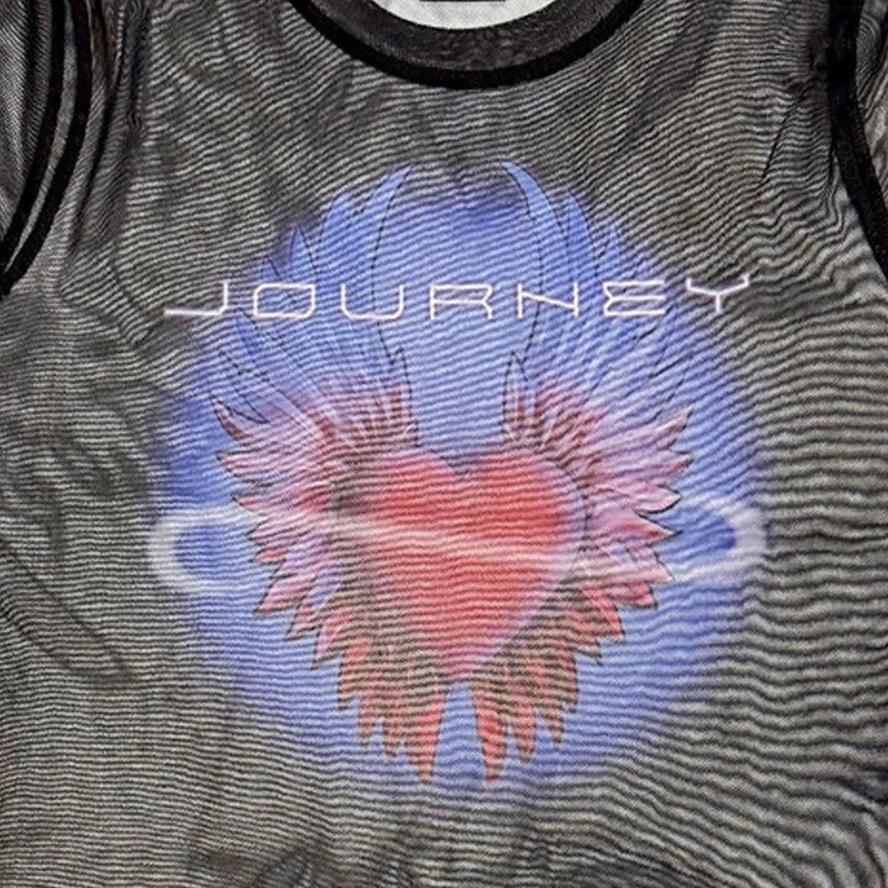 Journey Heart Skinny Fit Mesh Crop Top sold by Paradiso Clothing product image thumbnail 2
