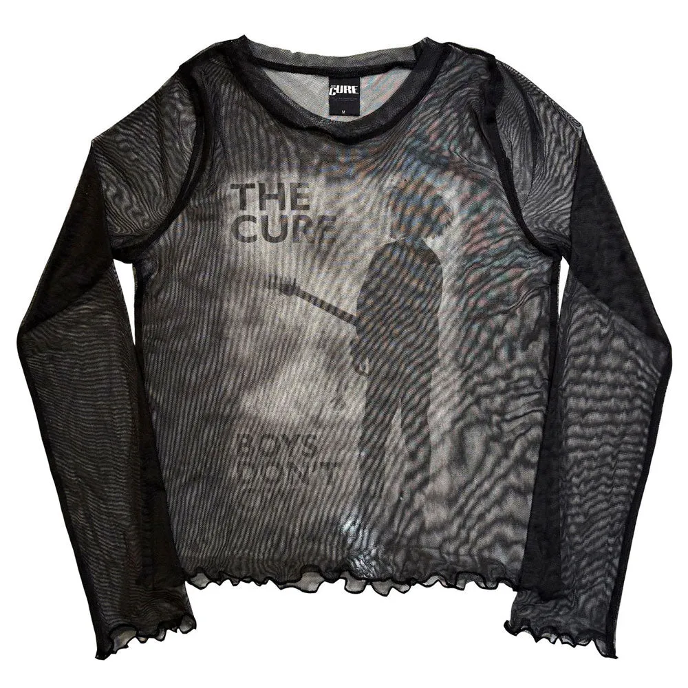 The Cure Boys Dont Cry Sinny Fit Mesh Crop Top sold by Paradiso Clothing