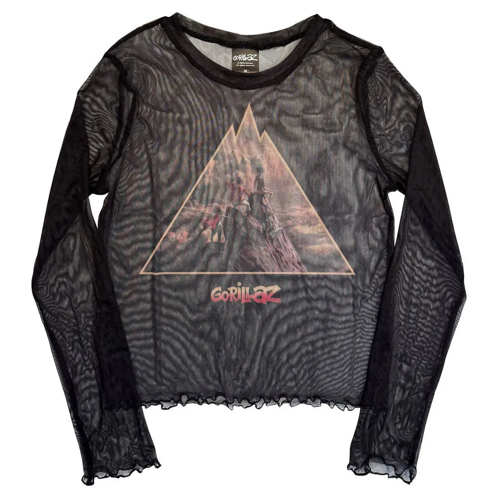 Gorillaz The Mountain Skinny Fit Mesh Crop Top sold by Paradiso Clothing