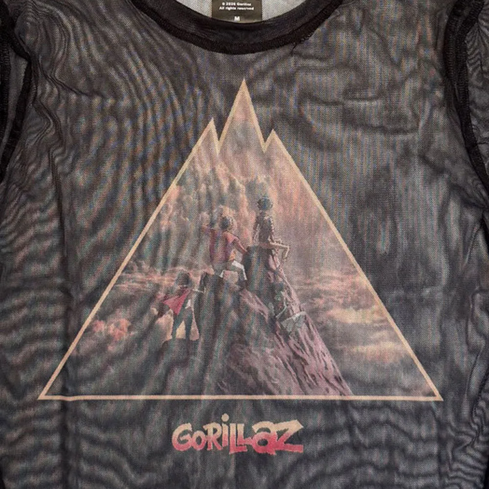 Gorillaz The Mountain Skinny Fit Mesh Crop Top sold by Paradiso Clothing product image thumbnail 2