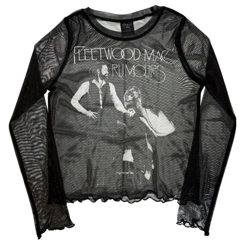 Fleetwood Mac Rumours Skinny FIt Mesh Crop Top made by Paradiso Clothing