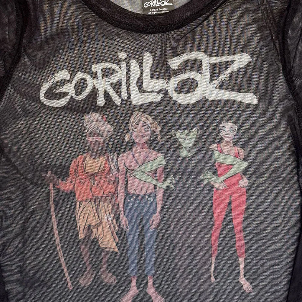 Gorillaz The Mountain Group Skinny Fit Mesh Crop Top sold by Paradiso Clothing product image thumbnail 2