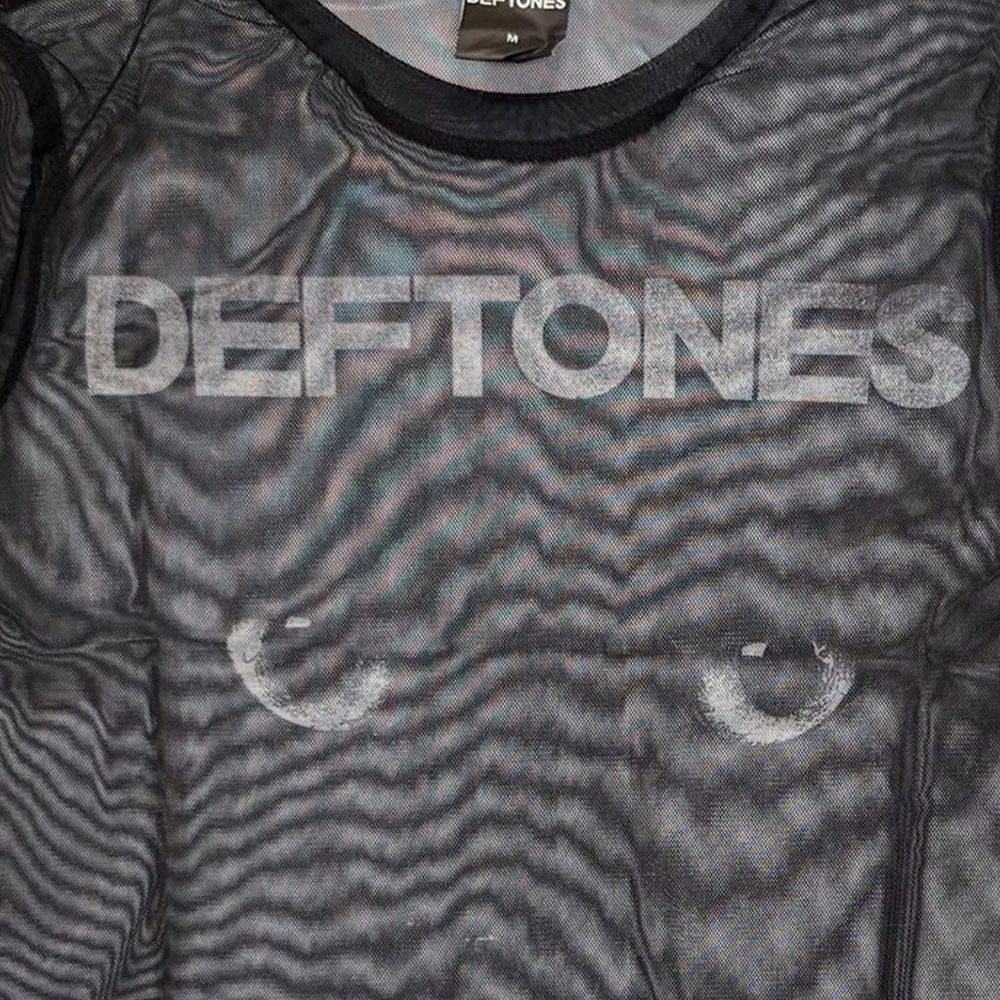 Deftones Sphynx Skinny Fit Mesh Crop Top sold by Paradiso Clothing product image thumbnail 2